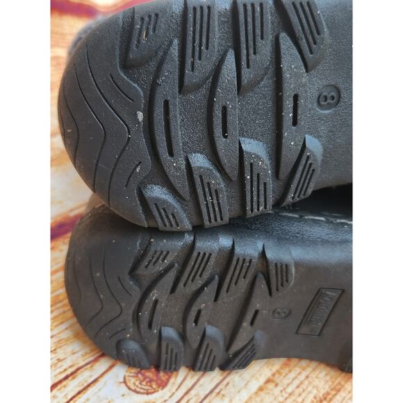 Khombu Addison Black Faux Leather Winter‎ Snow Boots Faux Fur Trimmed Women's 8M - Picture 6 of 11